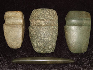 5.-Fine-And-Colorful-Kentucky-And-Ohio-Hardstone-Masterpieces.-Polished-Double-Bitted-Pick-Bottom-Of-Photo-Is-12-Plus-Inches-And-Pictured-In-The-Meuser-Book